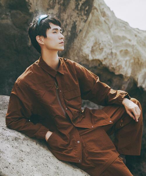 BEAVER(ビーバー)の「CMF OUTDOOR GARMENT/シーエムエフ アウトドアガーメント 別注 GW COACH JACKET(その他アウター・メンズ・その他24/ブラック/ブラウン・L/XL/M)」の2枚目の写真
