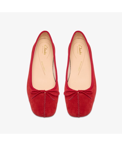 Clarks(クラークス)の「Freckle Ice/フレックルアイス(レッドスエード)(バレエシューズ・レディース・レッド・UK6/UK5.5/UK5/UK4.5/UK4/UK3.5/UK3)」の11枚目の写真
