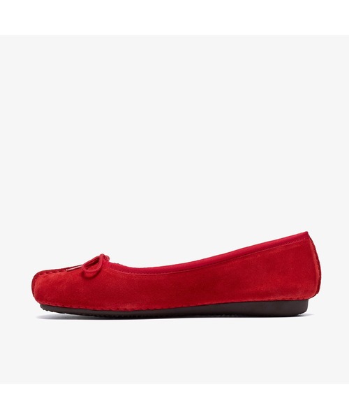 Clarks(クラークス)の「Freckle Ice/フレックルアイス(レッドスエード)(バレエシューズ・レディース・レッド・UK6/UK5.5/UK5/UK4.5/UK4/UK3.5/UK3)」の7枚目の写真
