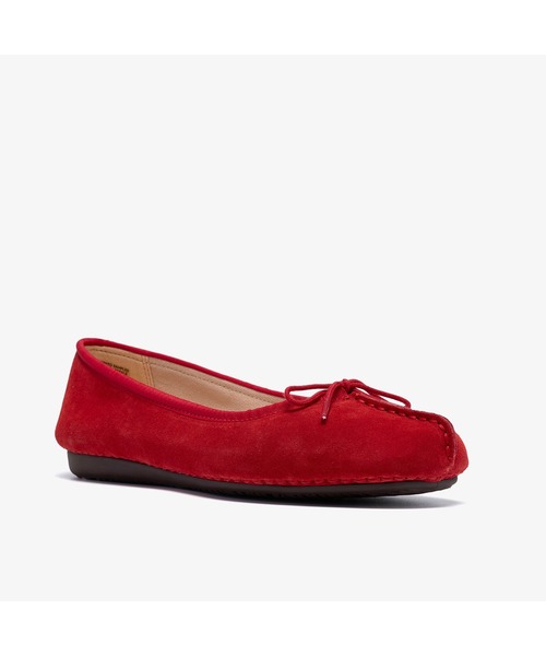 Clarks(クラークス)の「Freckle Ice/フレックルアイス(レッドスエード)(バレエシューズ・レディース・レッド・UK6/UK5.5/UK5/UK4.5/UK4/UK3.5/UK3)」の9枚目の写真