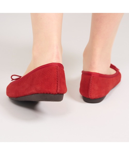 Clarks(クラークス)の「Freckle Ice/フレックルアイス(レッドスエード)(バレエシューズ・レディース・レッド・UK6/UK5.5/UK5/UK4.5/UK4/UK3.5/UK3)」の17枚目の写真