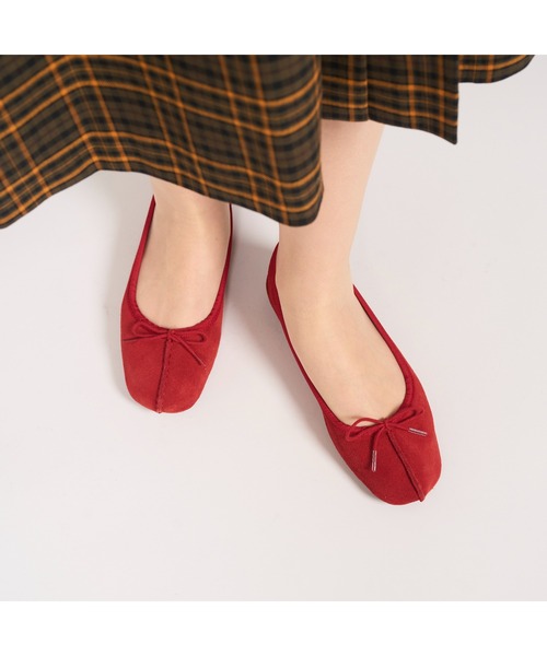 Clarks(クラークス)の「Freckle Ice/フレックルアイス(レッドスエード)(バレエシューズ・レディース・レッド・UK6/UK5.5/UK5/UK4.5/UK4/UK3.5/UK3)」の18枚目の写真