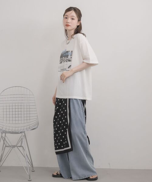 RETRO GIRL(レトロガール)の「アニマルプリントTシャツ(Tシャツ/カットソー・レディース・ホワイト/ライトグレー/グリーン・FREE)」の7枚目の写真