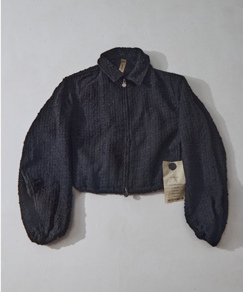 SHINYAKOZUKA（シンヤコヅカ）の「別注 kappogi sleeve（ブルゾン・メンズ・ホワイト/ブラック・SMALL/MEDIUM/LARGE）」の2枚目の写真