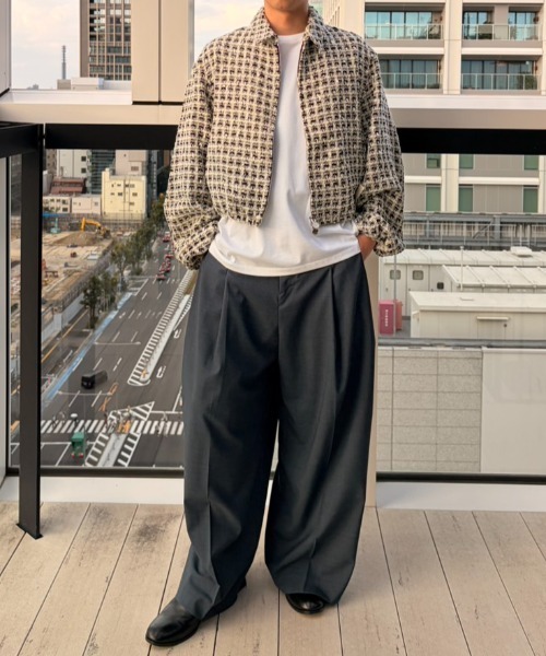 SHINYAKOZUKA（シンヤコヅカ）の「別注 kappogi sleeve（ブルゾン・メンズ・ホワイト/ブラック・SMALL/MEDIUM/LARGE）」の12枚目の写真