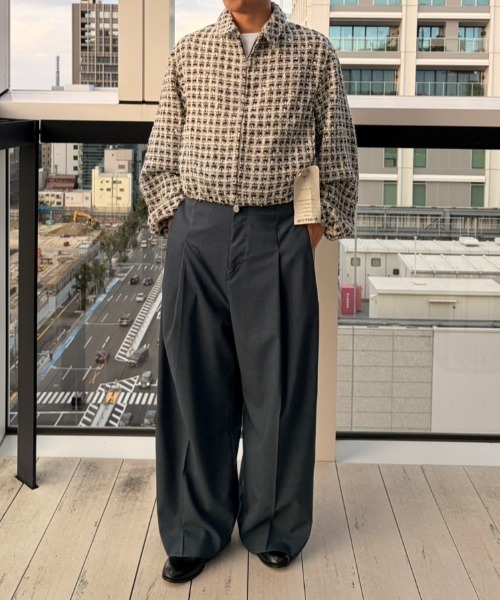 SHINYAKOZUKA（シンヤコヅカ）の「別注 kappogi sleeve（ブルゾン・メンズ・ホワイト/ブラック・SMALL/MEDIUM/LARGE）」の16枚目の写真