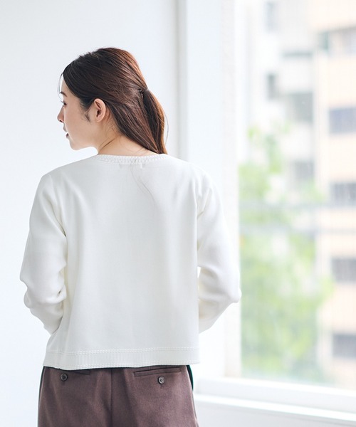 12Twelve Agenda(トゥエルブ アジェンダ)の「ベーシッククルーネックカーディガン(カーディガン/ボレロ・レディース・チャコールグレー/ブラウン/ブラック/アイボリー・M)」の8枚目の写真