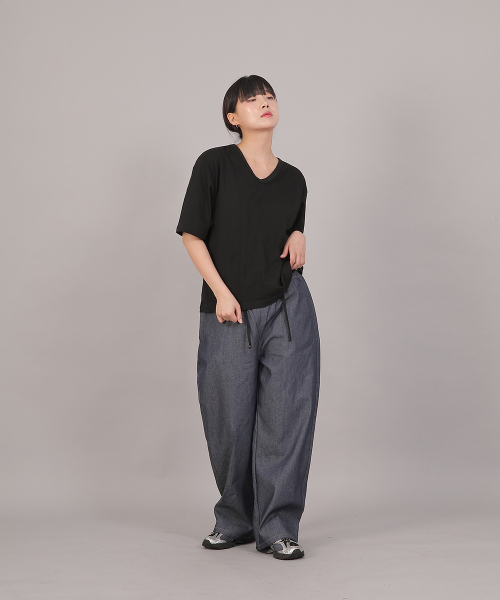 SAINTCREW(セントクルー)の「オーバーサイズ16sコットンVネック半袖TシャツRVM-8A11ブラック(Tシャツ/カットソー・レディース・その他・FREE)」の11枚目の写真