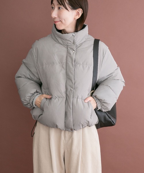 ITEMS URBANRESEARCH(アイテムズ アーバンリサーチ)の「中綿クロップドリバーシブルジャケット(ダウンジャケット/コート・レディース・ミント/ホワイト・FREE)」の1枚目の写真