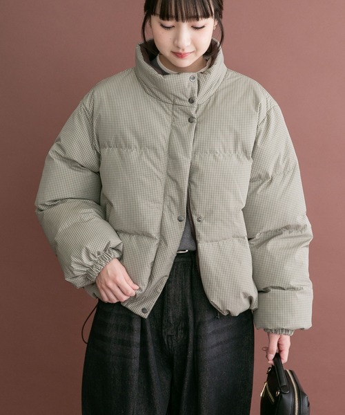 ITEMS URBANRESEARCH(アイテムズ アーバンリサーチ)の「中綿クロップドリバーシブルジャケット(ダウンジャケット/コート・レディース・ミント/ホワイト・FREE)」の2枚目の写真