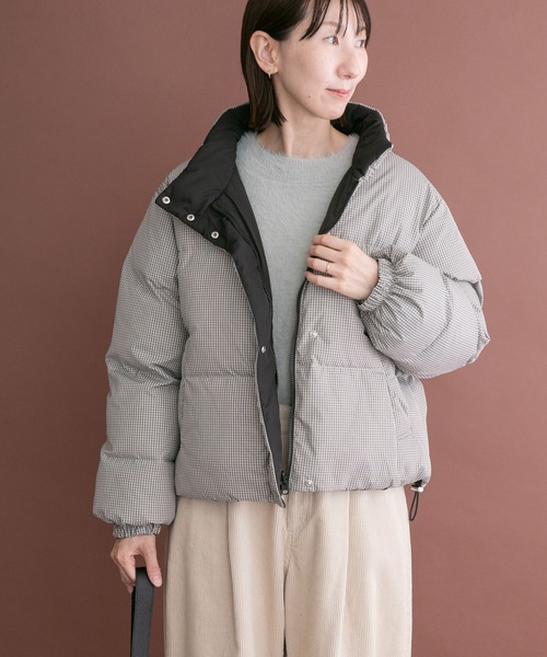 ITEMS URBANRESEARCH(アイテムズ アーバンリサーチ)の「中綿クロップドリバーシブルジャケット(ダウンジャケット/コート・レディース・ミント/ホワイト・FREE)」の4枚目の写真