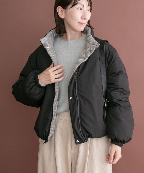 ITEMS URBANRESEARCH(アイテムズ アーバンリサーチ)の「中綿クロップドリバーシブルジャケット(ダウンジャケット/コート・レディース・ミント/ホワイト・FREE)」の8枚目の写真
