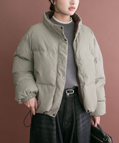 ITEMS URBANRESEARCH(アイテムズ アーバンリサーチ)の「中綿クロップドリバーシブルジャケット(ダウンジャケット/コート・レディース・ミント/ホワイト・FREE)」の9枚目の写真