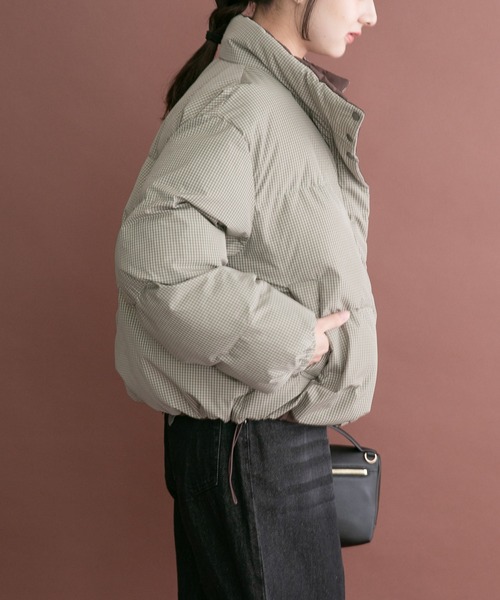 ITEMS URBANRESEARCH(アイテムズ アーバンリサーチ)の「中綿クロップドリバーシブルジャケット(ダウンジャケット/コート・レディース・ミント/ホワイト・FREE)」の10枚目の写真