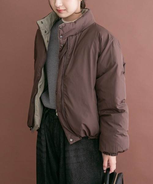 ITEMS URBANRESEARCH(アイテムズ アーバンリサーチ)の「中綿クロップドリバーシブルジャケット(ダウンジャケット/コート・レディース・ミント/ホワイト・FREE)」の14枚目の写真