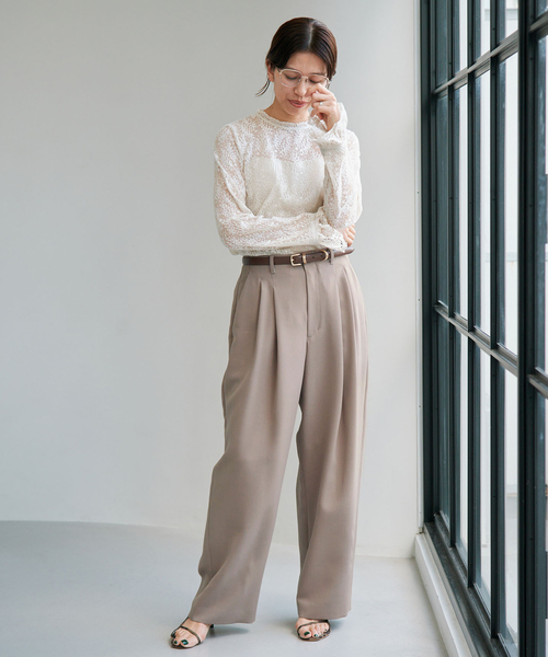 IENA(イエナ)の「アーチタックパンツ(その他パンツ・レディース・ピンク/グレー/ベージュ・36/38/34)」の5枚目の写真
