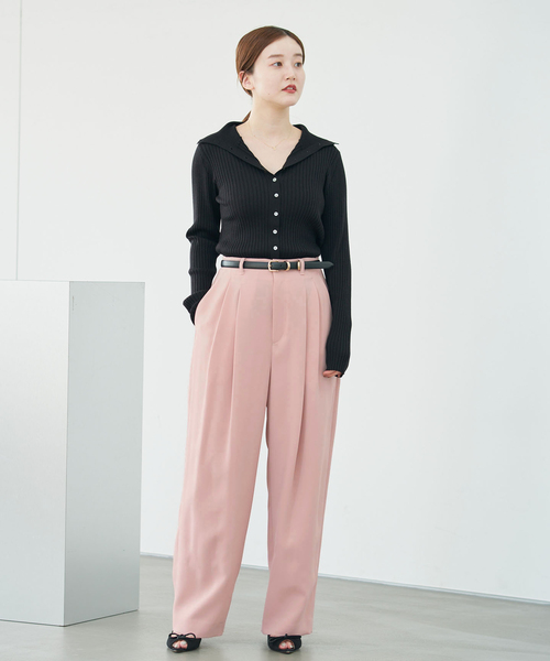 IENA(イエナ)の「アーチタックパンツ(その他パンツ・レディース・ピンク/グレー/ベージュ・36/38/34)」の6枚目の写真