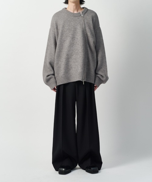 Lui's(ルイス)の「【Neucon】TWIST-ZIP DESIGN OVER KNIT / ツイストジップデザインオーバーニット(ニット/セーター・メンズ・グレー/ネイビー/ブラック・2/1)」の21枚目の写真