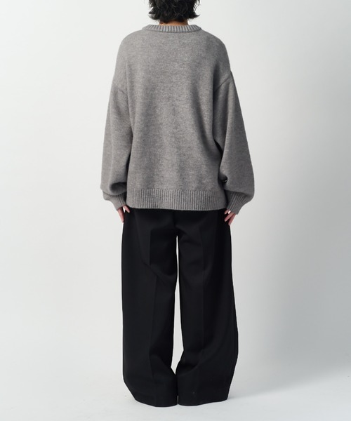 Lui's(ルイス)の「【Neucon】TWIST-ZIP DESIGN OVER KNIT / ツイストジップデザインオーバーニット(ニット/セーター・メンズ・グレー/ネイビー/ブラック・2/1)」の22枚目の写真
