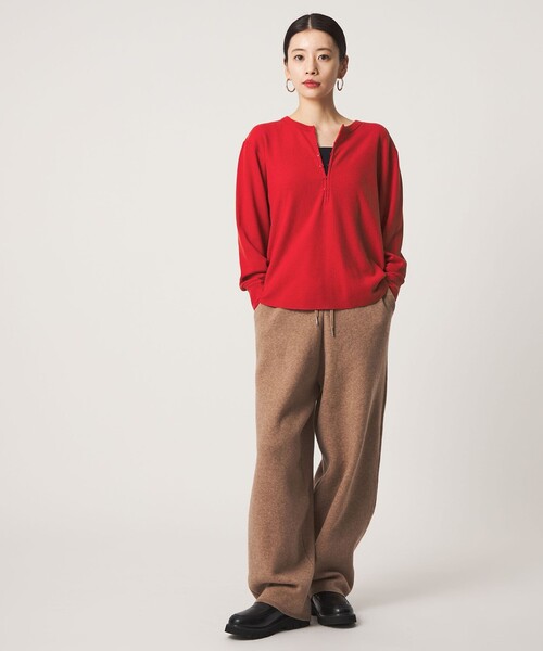 HANES(ヘインズ)の「【別注】<Hanes×CITEN>ワッフルヘンリートップ(Tシャツ/カットソー・レディース・ホワイト/レッド/ダークブラウン・FREE)」の9枚目の写真