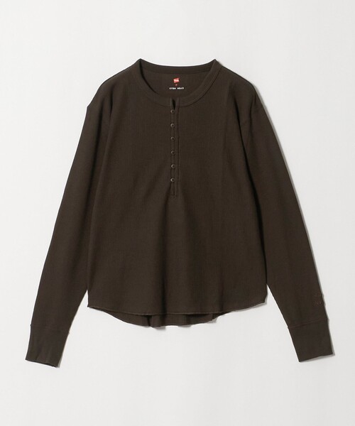 HANES(ヘインズ)の「【別注】<Hanes×CITEN>ワッフルヘンリートップ(Tシャツ/カットソー・レディース・ホワイト/レッド/ダークブラウン・FREE)」の13枚目の写真