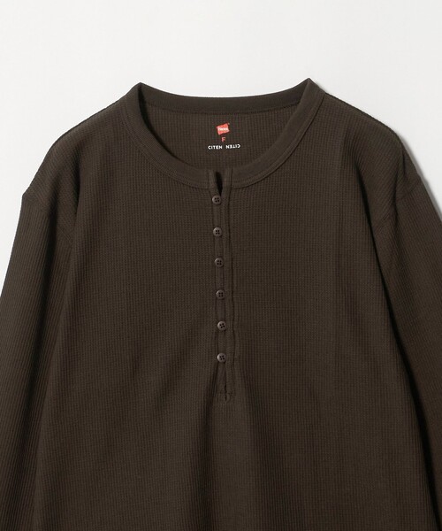 HANES(ヘインズ)の「【別注】<Hanes×CITEN>ワッフルヘンリートップ(Tシャツ/カットソー・レディース・ホワイト/レッド/ダークブラウン・FREE)」の15枚目の写真