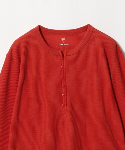 HANES(ヘインズ)の「【別注】<Hanes×CITEN>ワッフルヘンリートップ(Tシャツ/カットソー・レディース・ホワイト/レッド/ダークブラウン・FREE)」の22枚目の写真