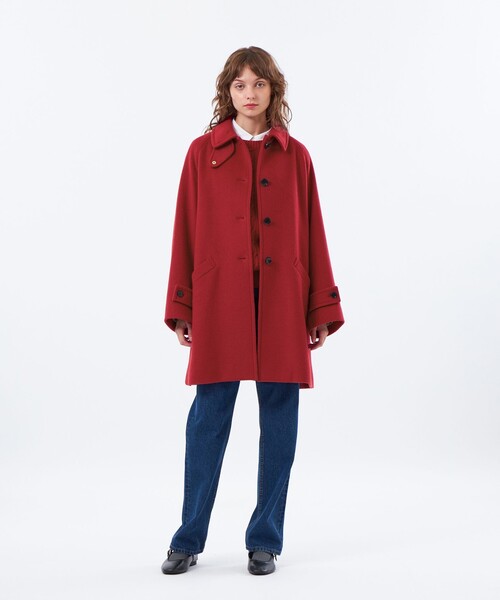 MACKINTOSH PHILOSOPHY（ﾏｯｷﾝﾄｯｼｭ ﾌｨﾛｿﾌｨｰ）の「【予約販売】【WELBURY(ウェルベリー)】ウールメルトン（ステンカラーコート・レディース・ダークネイビー/グレー系その他2/ブラウン系その他4/レッド系その他2・38/36）」の7枚目の写真