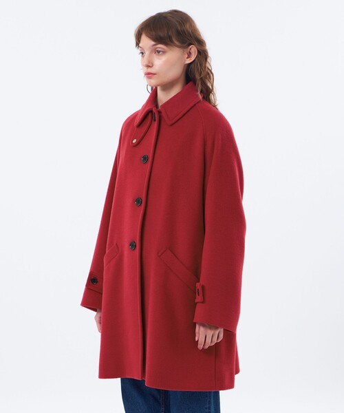 MACKINTOSH PHILOSOPHY（ﾏｯｷﾝﾄｯｼｭ ﾌｨﾛｿﾌｨｰ）の「【予約販売】【WELBURY(ウェルベリー)】ウールメルトン（ステンカラーコート・レディース・ダークネイビー/グレー系その他2/ブラウン系その他4/レッド系その他2・38/36）」の12枚目の写真