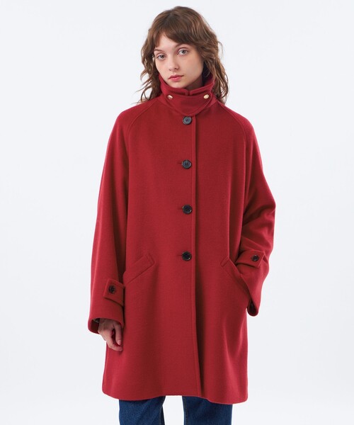 MACKINTOSH PHILOSOPHY（ﾏｯｷﾝﾄｯｼｭ ﾌｨﾛｿﾌｨｰ）の「【予約販売】【WELBURY(ウェルベリー)】ウールメルトン（ステンカラーコート・レディース・ダークネイビー/グレー系その他2/ブラウン系その他4/レッド系その他2・38/36）」の14枚目の写真