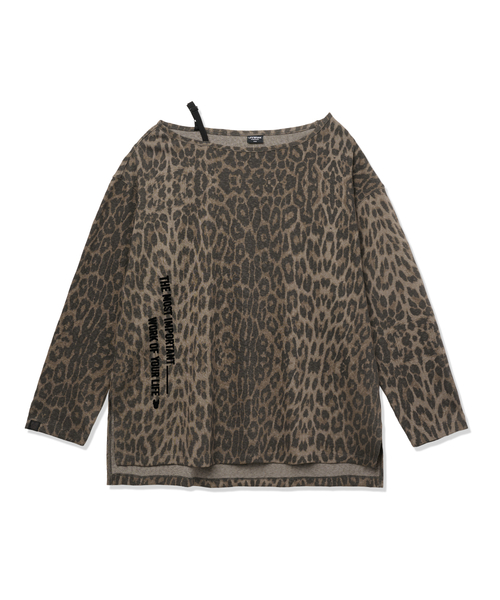 LIFE WORK(ライフワーク)の「レディース ヴィンテージアンバランス長袖Tシャツ(Tシャツ/カットソー・レディース・ダークブラウン/ブラック・FREE)」の2枚目の写真