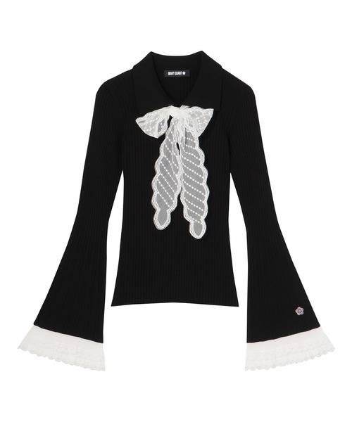 MARY QUANT(マリークワント)の「レースフレアスリーブ プルオーバー(Tシャツ/カットソー・レディース・ピンク/グレー/ブラック・M)」の16枚目の写真