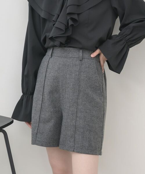 RETRO GIRL(レトロガール)の「ヘリンボーンバミューダパンツ(その他パンツ・レディース・ブラウン/ライトグレー/チャコールグレー・FREE)」の2枚目の写真