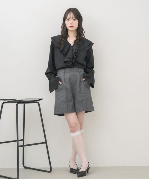 RETRO GIRL(レトロガール)の「ヘリンボーンバミューダパンツ(その他パンツ・レディース・ブラウン/ライトグレー/チャコールグレー・FREE)」の12枚目の写真