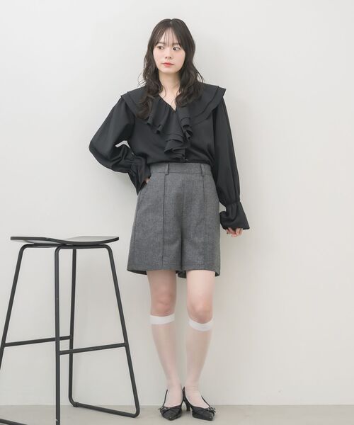 RETRO GIRL(レトロガール)の「ヘリンボーンバミューダパンツ(その他パンツ・レディース・ブラウン/ライトグレー/チャコールグレー・FREE)」の13枚目の写真