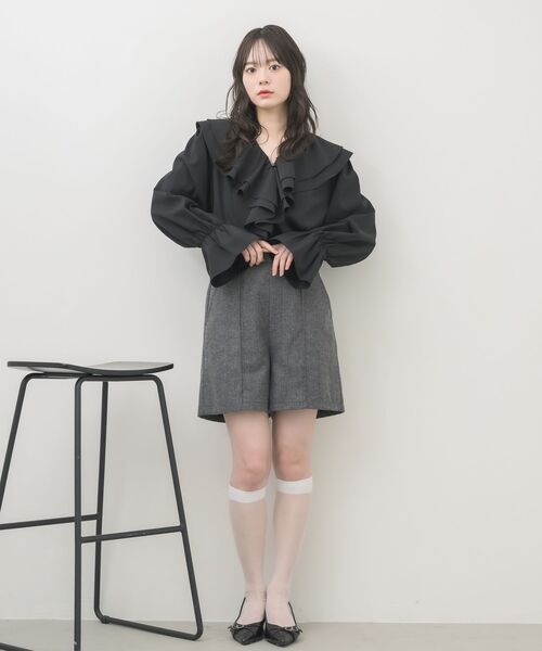 RETRO GIRL(レトロガール)の「ヘリンボーンバミューダパンツ(その他パンツ・レディース・ブラウン/ライトグレー/チャコールグレー・FREE)」の14枚目の写真