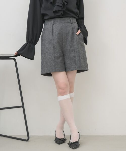 RETRO GIRL(レトロガール)の「ヘリンボーンバミューダパンツ(その他パンツ・レディース・ブラウン/ライトグレー/チャコールグレー・FREE)」の4枚目の写真