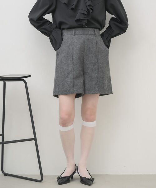 RETRO GIRL(レトロガール)の「ヘリンボーンバミューダパンツ(その他パンツ・レディース・ブラウン/ライトグレー/チャコールグレー・FREE)」の5枚目の写真