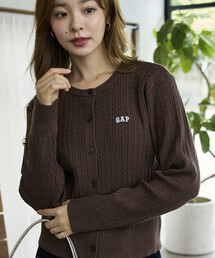 PUBLUX × GAP/ギャップ 別注 クルーネック ケーブル ニット カーディガン 限定展開