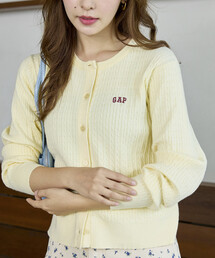 PUBLUX × GAP/ギャップ 別注 クルーネック ケーブル ニット カーディガン 限定展開