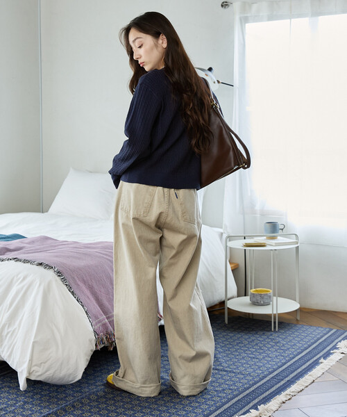 GAP(ギャップ)の「PUBLUX × GAP/ギャップ 別注 クルーネック ケーブル ニット カーディガン 限定展開(カーディガン/ボレロ・レディース・グレー/イエロー/ネイビー/ブラウン/ピンク・フリ-)」の21枚目の写真