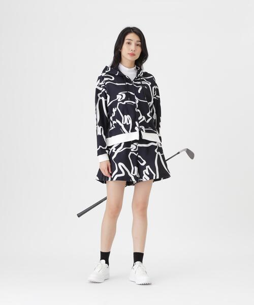 PEARLY GATES(パーリーゲイツ)の「【PEARLY GATES】Wハニカムストレッチフルジップフーディ <変形ウサギ柄> (WOMENS)(スウェット・レディース・ダークインディゴブルー・MEDIUM)」の5枚目の写真