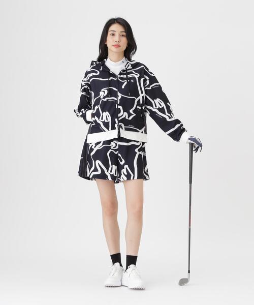 PEARLY GATES(パーリーゲイツ)の「【PEARLY GATES】Wハニカムストレッチフルジップフーディ <変形ウサギ柄> (WOMENS)(スウェット・レディース・ダークインディゴブルー・MEDIUM)」の6枚目の写真