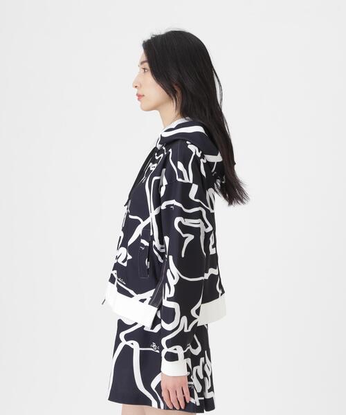 PEARLY GATES(パーリーゲイツ)の「【PEARLY GATES】Wハニカムストレッチフルジップフーディ <変形ウサギ柄> (WOMENS)(スウェット・レディース・ダークインディゴブルー・MEDIUM)」の8枚目の写真