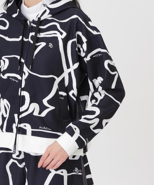 PEARLY GATES(パーリーゲイツ)の「【PEARLY GATES】Wハニカムストレッチフルジップフーディ <変形ウサギ柄> (WOMENS)(スウェット・レディース・ダークインディゴブルー・MEDIUM)」の11枚目の写真