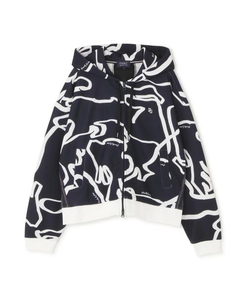 PEARLY GATES(パーリーゲイツ)の「【PEARLY GATES】Wハニカムストレッチフルジップフーディ <変形ウサギ柄> (WOMENS)(スウェット・レディース・ダークインディゴブルー・MEDIUM)」の16枚目の写真