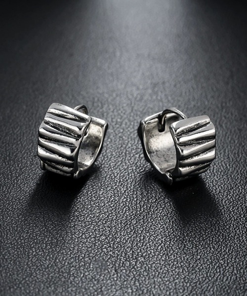 ARCHIVER(アーカイバ)の「【Bz】【466930】メンズストリートモードフープピアス(RZ)(ピアス(両耳用)・メンズ・シルバー・FREE)」の3枚目の写真
