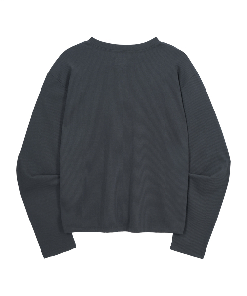 ENDOOR（エンドア）の「CADENCE フィンガーホールカーディガン（ダークグレー）（カーディガン/ボレロ・レディース・ダークグレー・LARGE/MEDIUM）」の7枚目の写真
