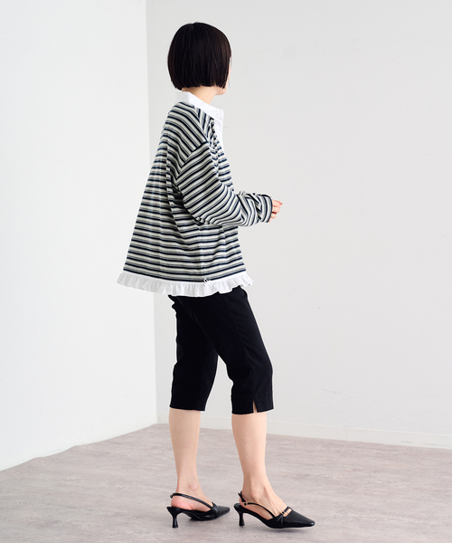 U by SPICK&SPAN(ユーバイスピックアンドスパン)の「《追加》ストレッチサブリナパンツ(その他パンツ・レディース・ブラック・36/38)」の9枚目の写真