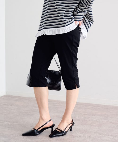 U by SPICK&SPAN(ユーバイスピックアンドスパン)の「《追加》ストレッチサブリナパンツ(その他パンツ・レディース・ブラック・36/38)」の12枚目の写真